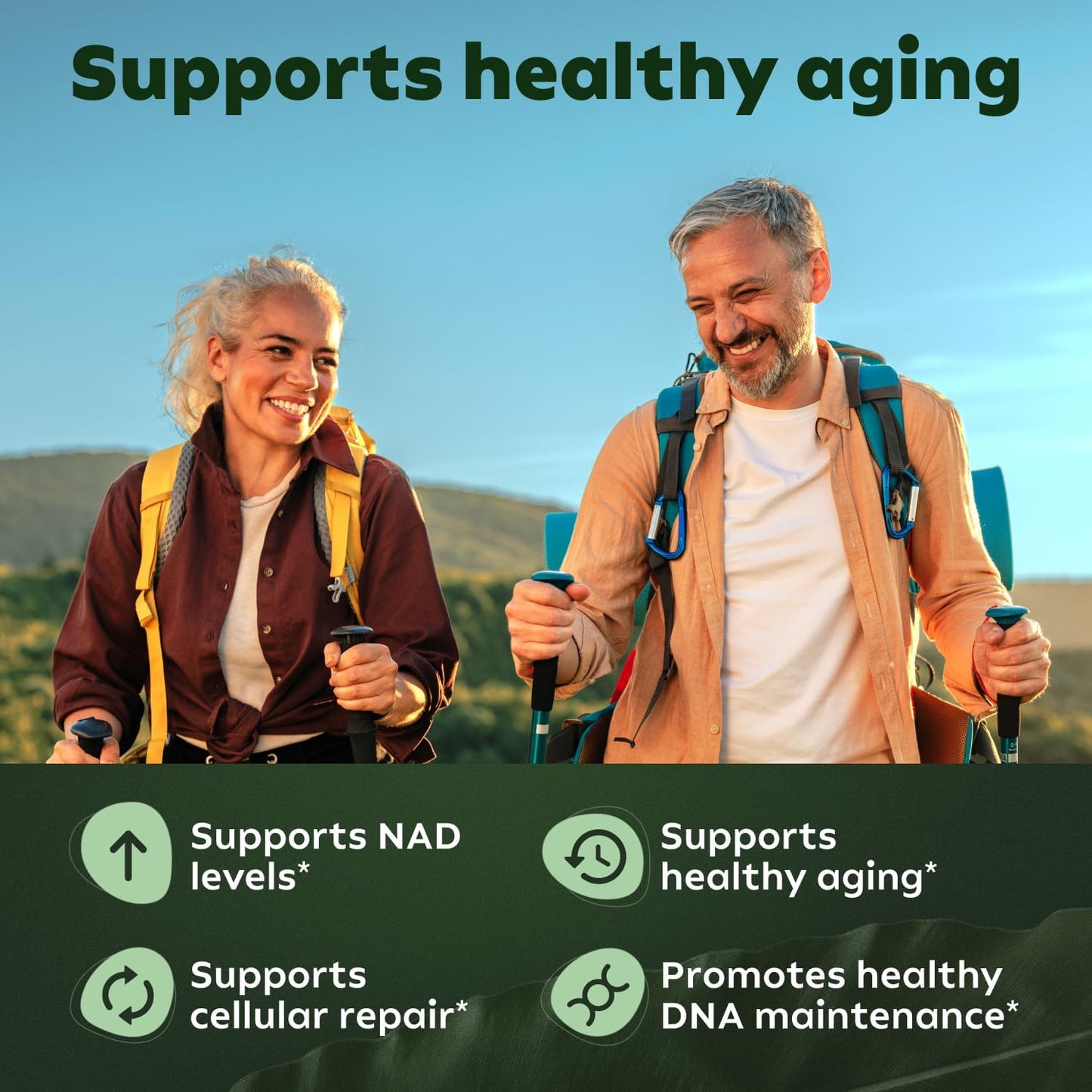 NAD+ Supplement for Skin Aging Support, Energy, Focus